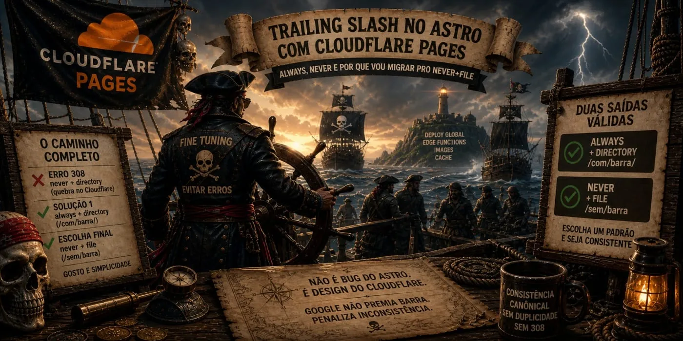 Trailing slash no Astro com Cloudflare Pages: always, never e por que vou migrar pro never+file
